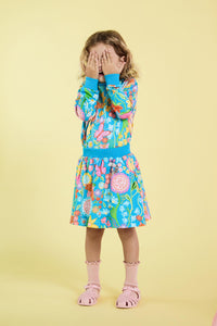 Princess Highway Kids - Folk Flower Kids Skirt - blue