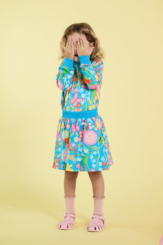 Princess Highway Kids - Folk Flower Kids Skirt - blue