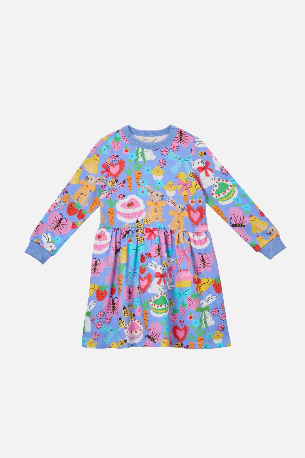 Princess Highway Kids - Bunny Love Kids Dress - blue