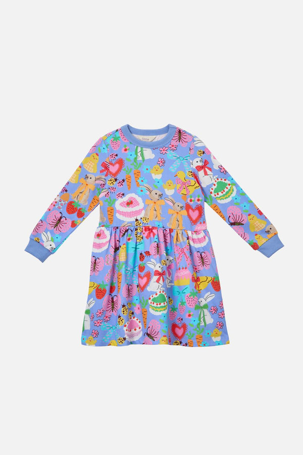 Princess Highway Kids - Bunny Love Kids Dress - blue