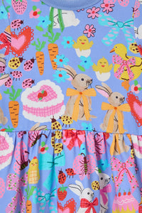 Princess Highway Kids - Bunny Love Kids Dress - blue