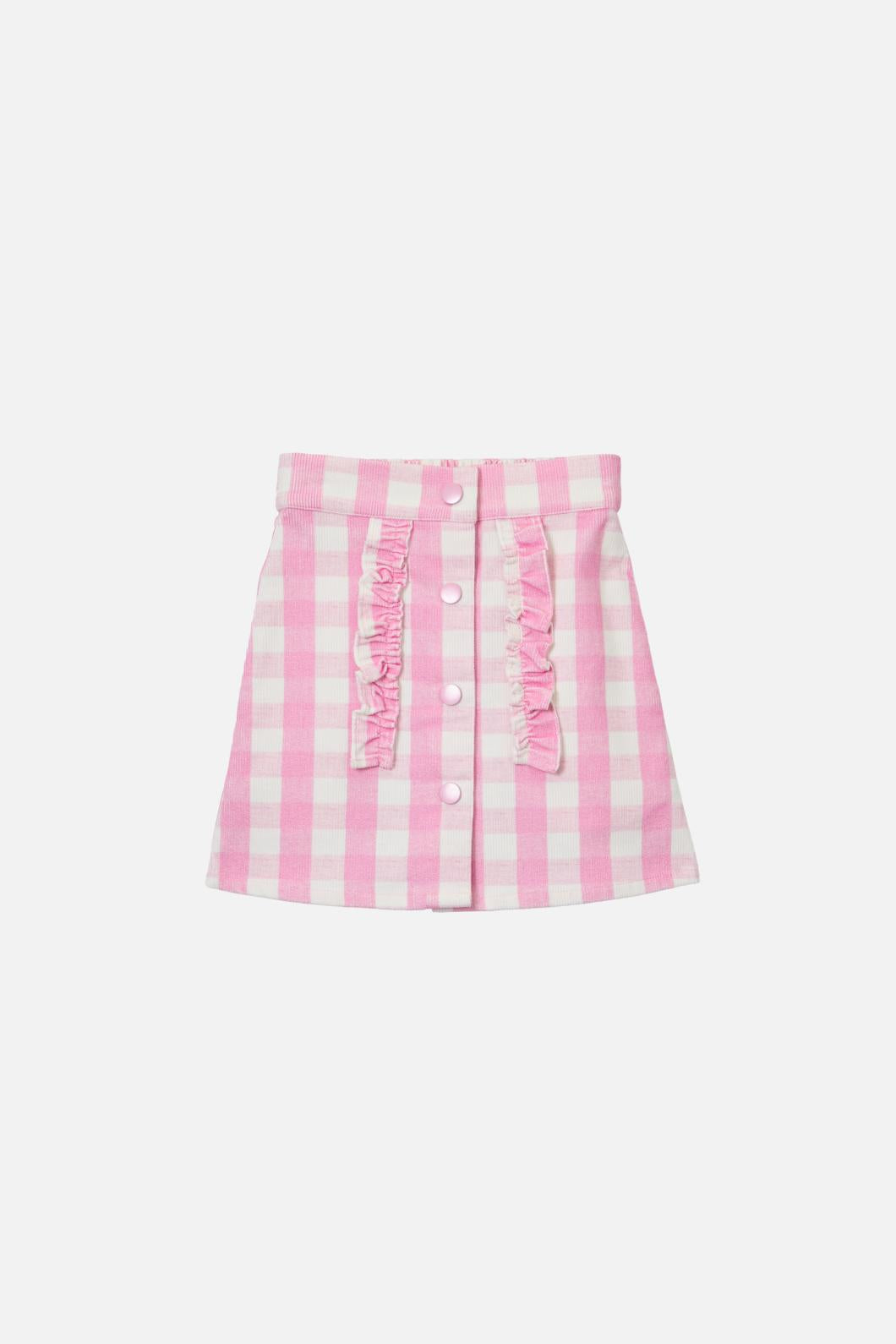 Princess Highway Kids - Gingham Kids Frill Skirt - pink