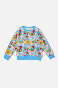 Princess Highway Kids - Llama Kids Sweater - blue
