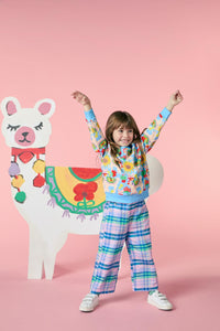 Princess Highway Kids - Llama Kids Sweater - blue