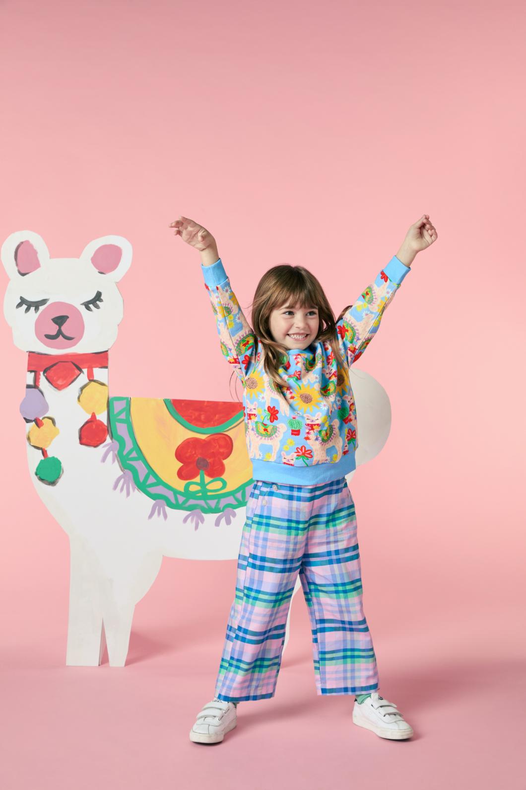 Princess Highway Kids - Llama Kids Sweater - blue