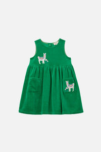 Princess Highway Kids - Llama Kids Velour Tunic - green