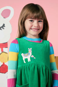 Princess Highway Kids - Llama Kids Velour Tunic - green