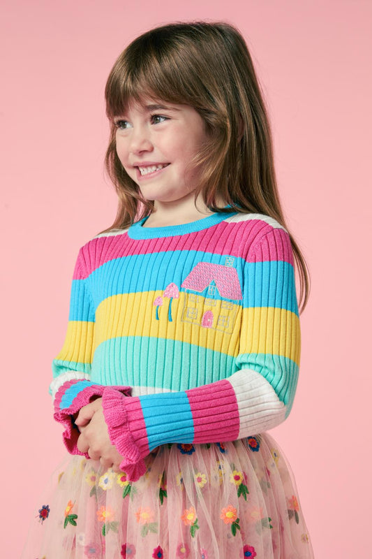 Princess Highway Kids - Cottage Stripe Kids Rib Top - multi