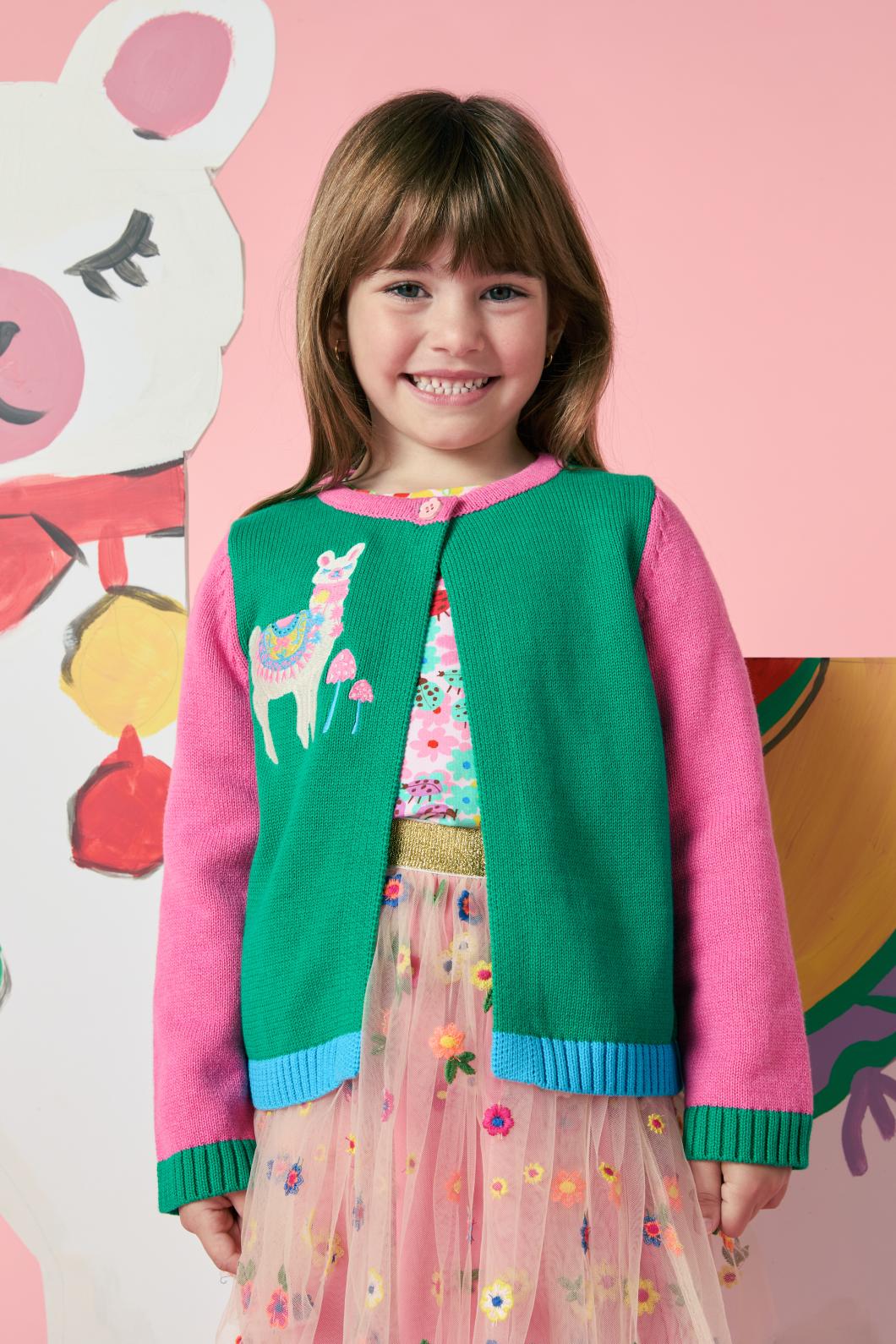 Princess Highway Kids - Llama Kids Cardigan - multi