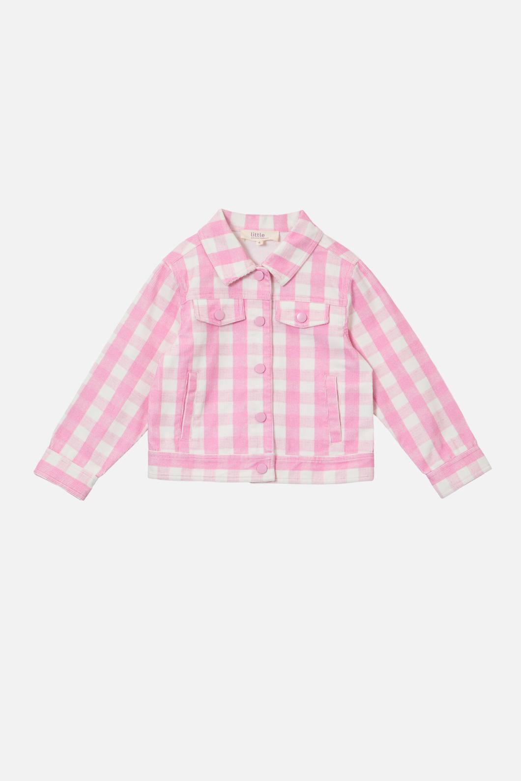Princess Highway Kids - Gingham Kids Cord Jacket - pink