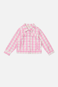 Princess Highway Kids - Gingham Kids Cord Jacket - pink