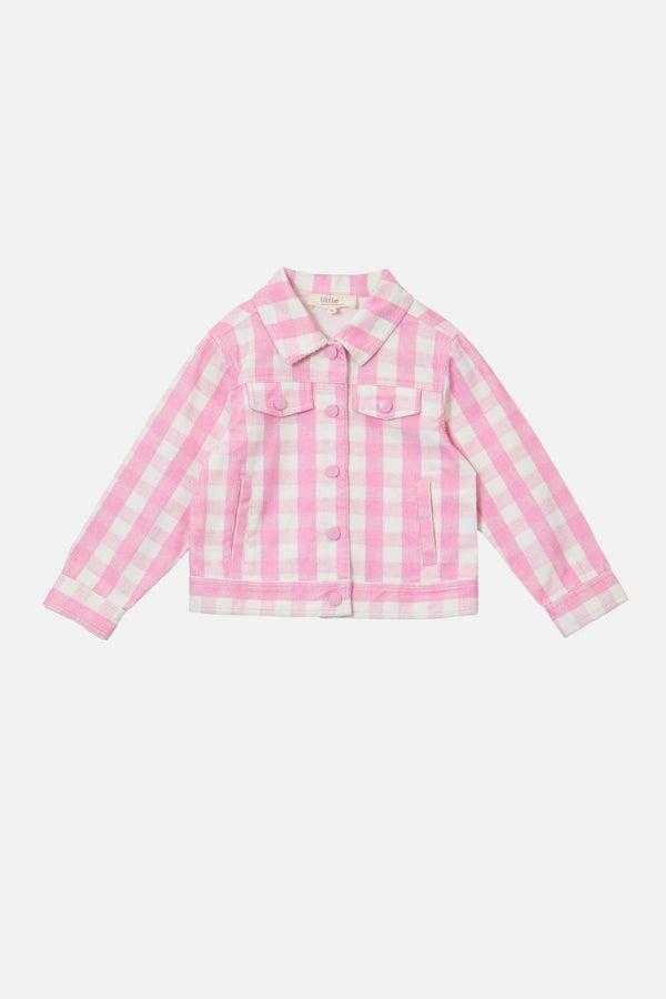 Princess Highway Kids - Gingham Kids Cord Jacket - pink
