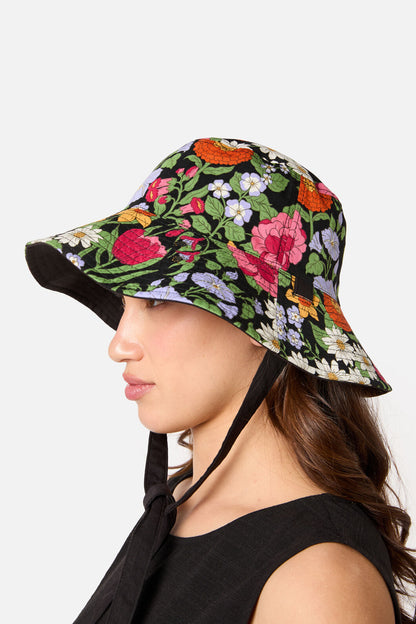Princess Highway - Floral Field Reversible Hat - black