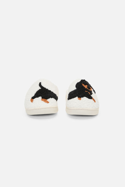 Princess Highway - Dachshund Slippers - white