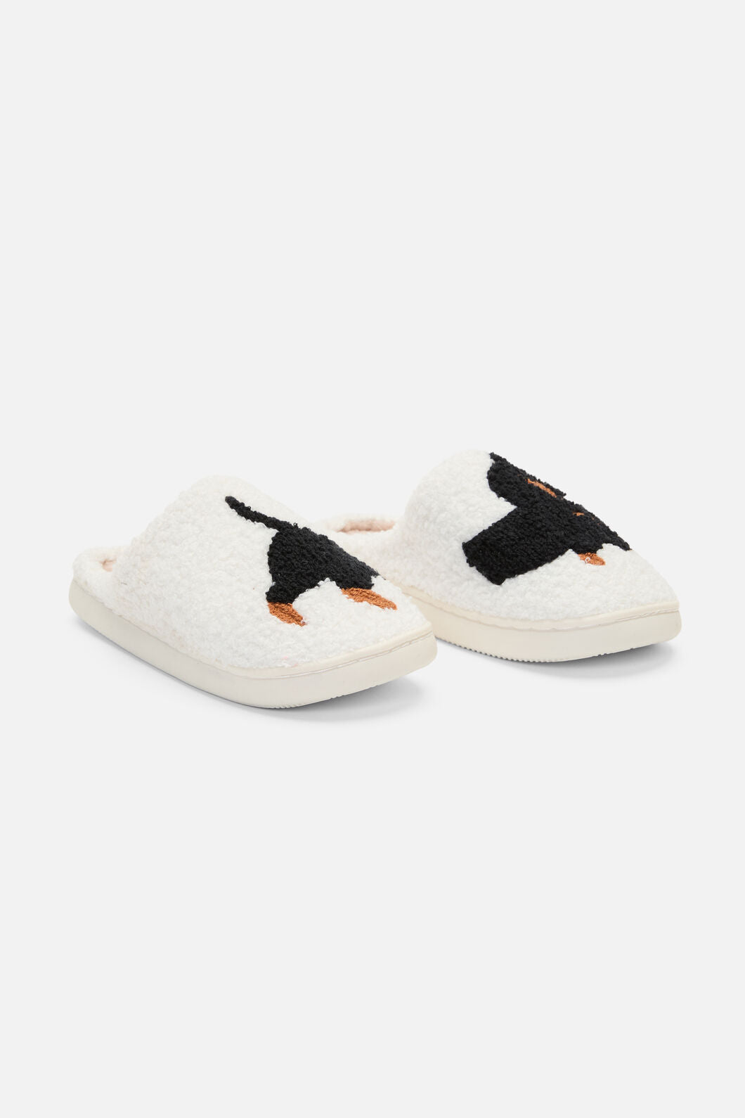 Princess Highway - Dachshund Slippers - white