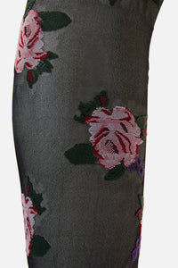 Princess Highway - Black Sheer Roses Tights - black
