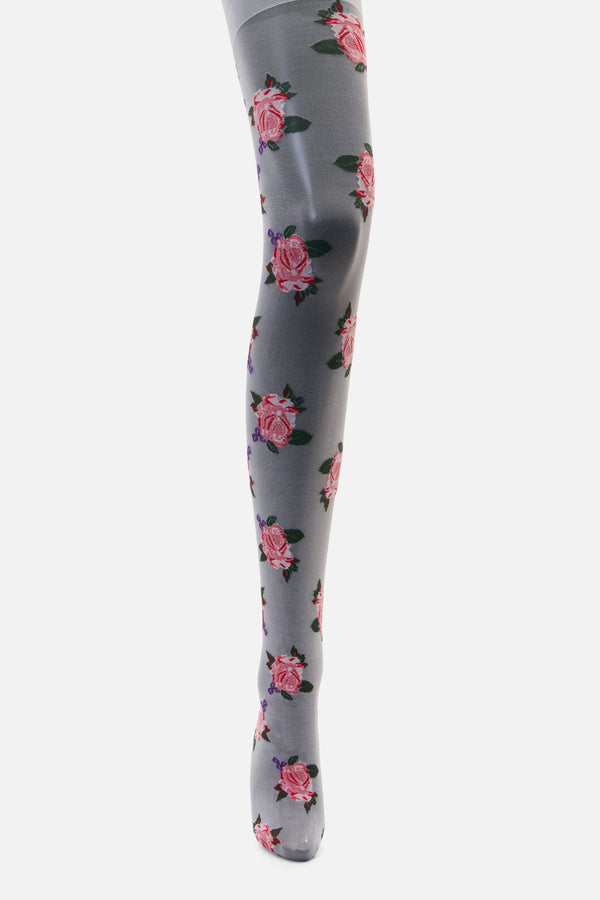 Princess Highway - Cream Sheer Roses Tights - cream