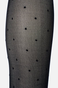Princess Highway - Black Spot & Bow Tights - black