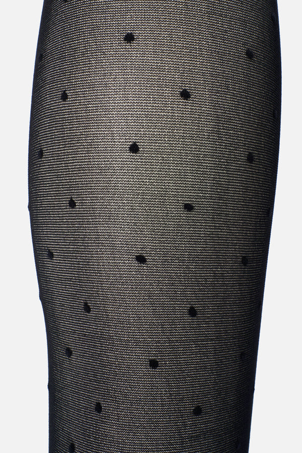 Princess Highway - Black Spot & Bow Tights - black