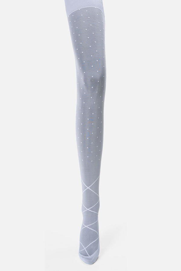Princess Highway - Cream Spot & Bow Tights - cream