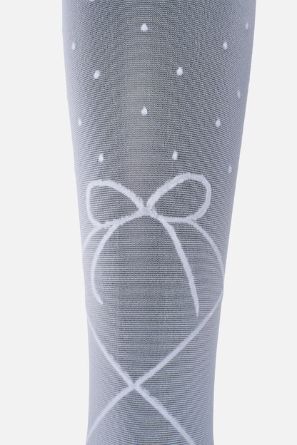 Princess Highway - Cream Spot & Bow Tights - cream