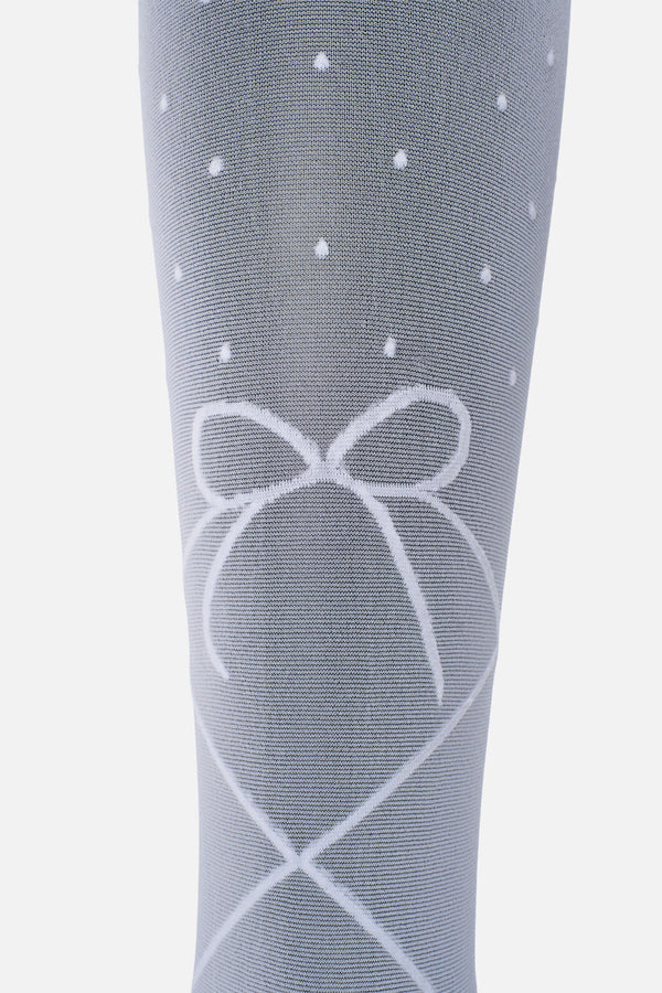 Princess Highway - Cream Spot & Bow Tights - cream