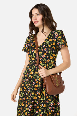 Princess Highway - Embroidered Bag - tan