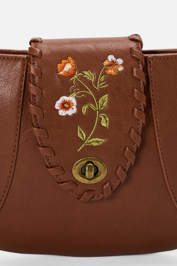 Princess Highway - Embroidered Bag - tan