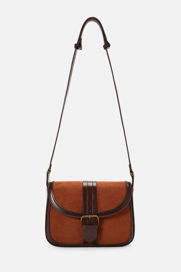 Princess Highway - Suede Look Vintage Bag - chocolate