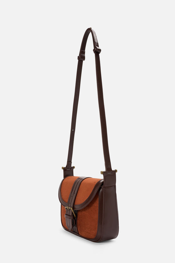 Princess Highway - Suede Look Vintage Bag - chocolate