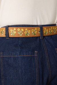 Princess Highway - Buttercup Embroidery Belt - tan