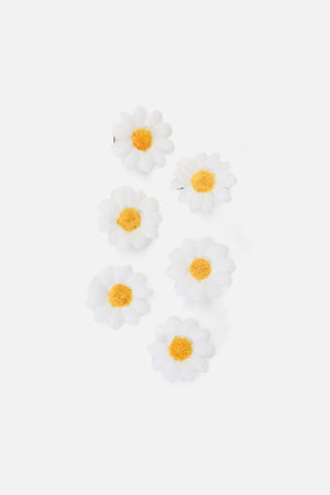 Princess Highway - Flower Hair Clips Set of 6 - white