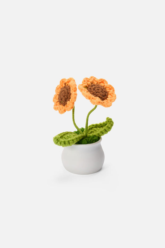 Princess Highway - Crochet Pot Plant Sunflowers - yellow