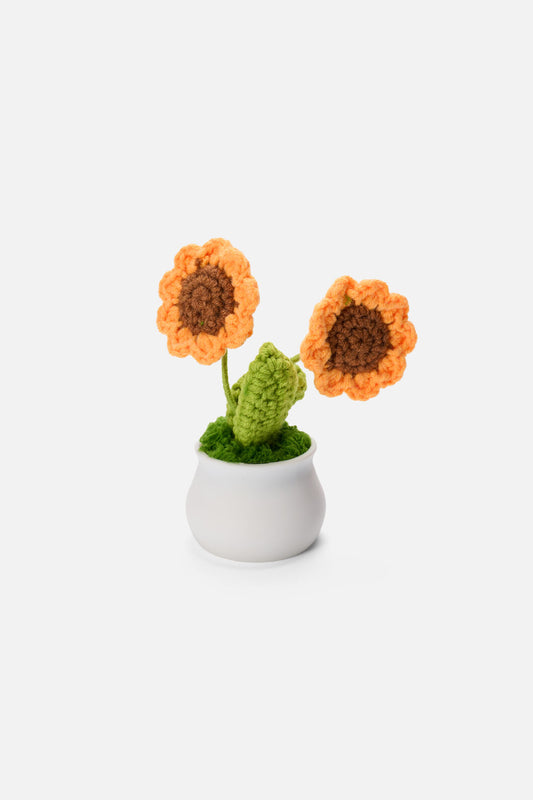 Princess Highway - Crochet Pot Plant Sunflowers - yellow
