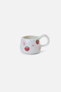 Princess Highway - Strawberry Cup & Saucer Set - white