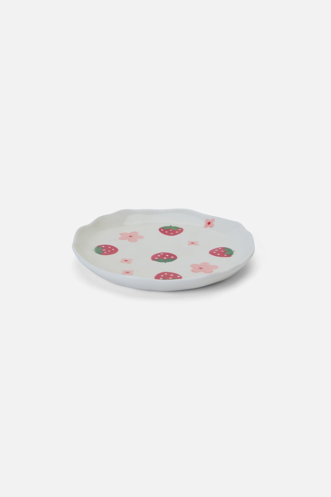 Princess Highway - Strawberry Cup & Saucer Set - white