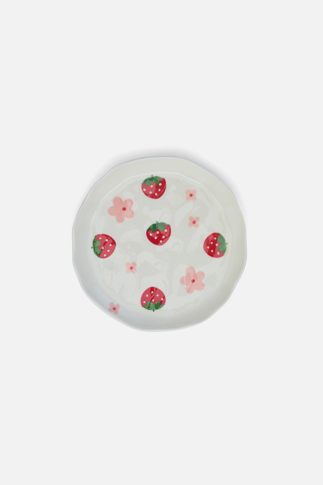 Princess Highway - Strawberry Cup & Saucer Set - white
