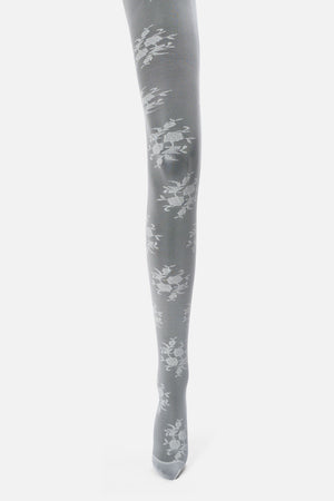Princess Highway - Cream Roses Sheer Tights - cream