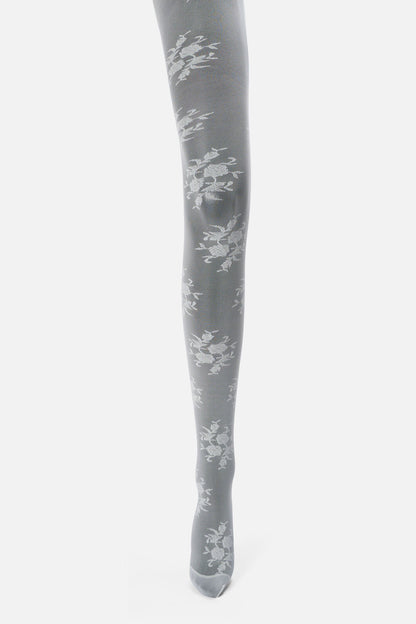 Princess Highway - Cream Roses Sheer Tights - cream