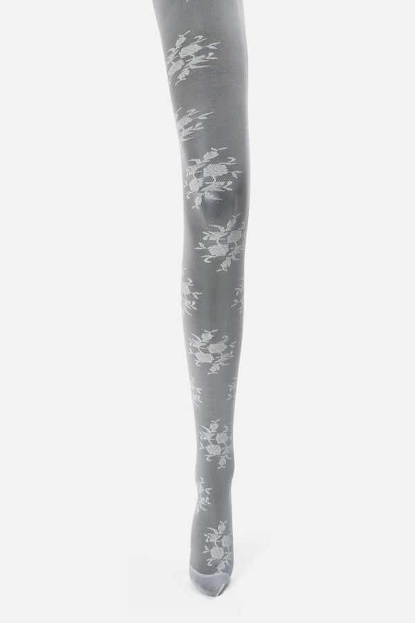 Princess Highway - Cream Roses Sheer Tights - cream