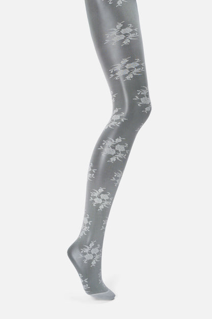 Princess Highway - Cream Roses Sheer Tights - cream