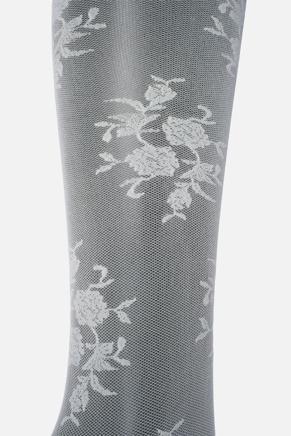 Princess Highway - Cream Roses Sheer Tights - cream