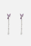Princess Highway - Lilac Butterfly Drop Earrings - lilac