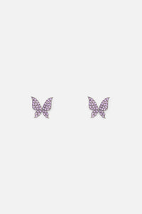 Princess Highway - Lilac Butterfly Drop Earrings - lilac