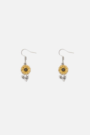 Princess Highway - Luxe Sunflower Earrings - silver