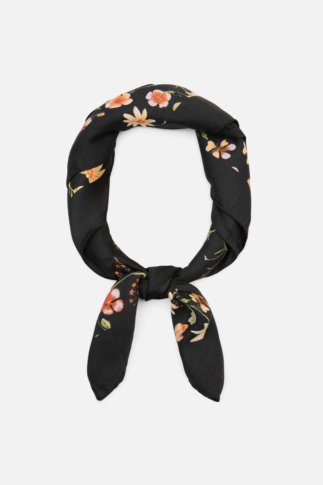 Princess Highway - Alyssa Square Satin Scarf - black
