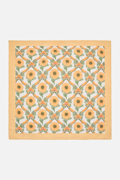 Princess Highway - Luxe Sunflower Satin Scarf - yellow