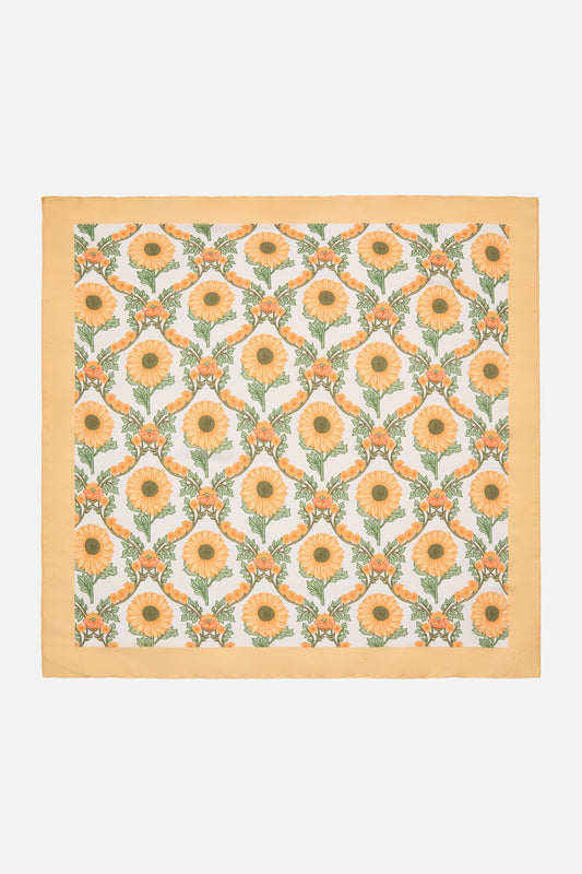 Princess Highway - Luxe Sunflower Satin Scarf - yellow