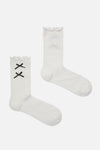 Princess Highway - White Lacey Bow Socks - white