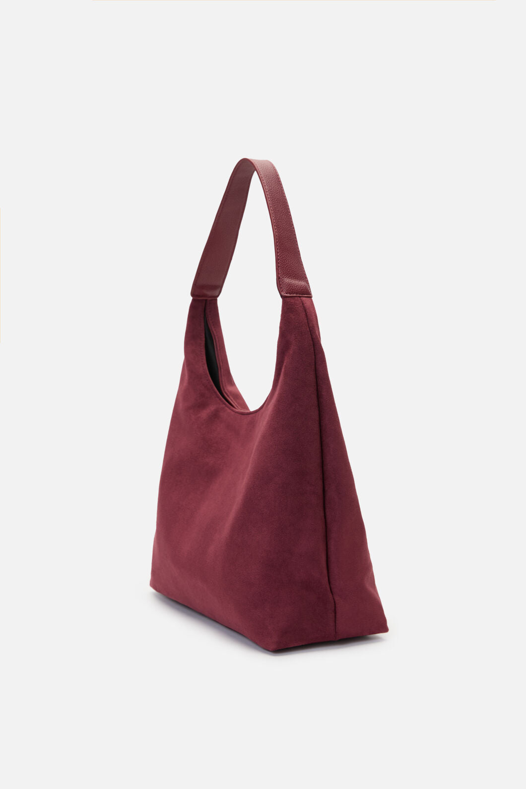 Princess Highway - Faux Suede Slouch Bag - burgundy